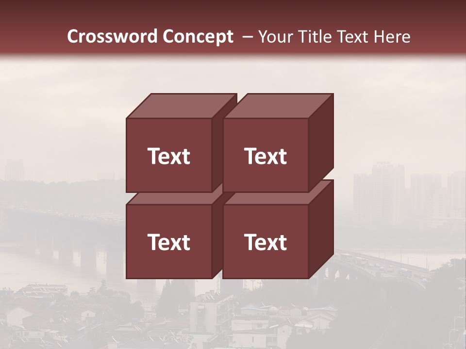 Downtown District Yangtze River Housing Development PowerPoint Template