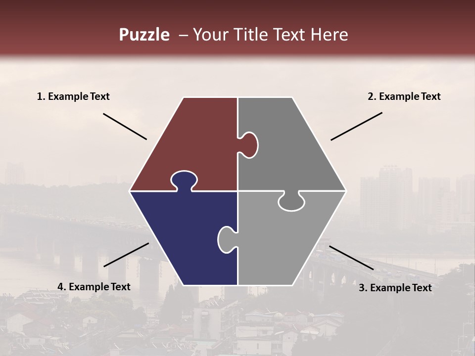 Downtown District Yangtze River Housing Development PowerPoint Template