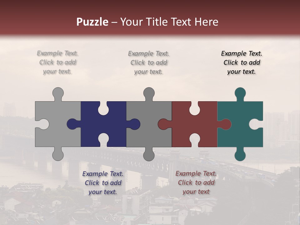 Downtown District Yangtze River Housing Development PowerPoint Template