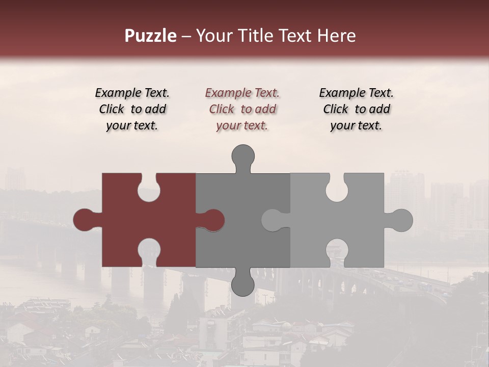 Downtown District Yangtze River Housing Development PowerPoint Template