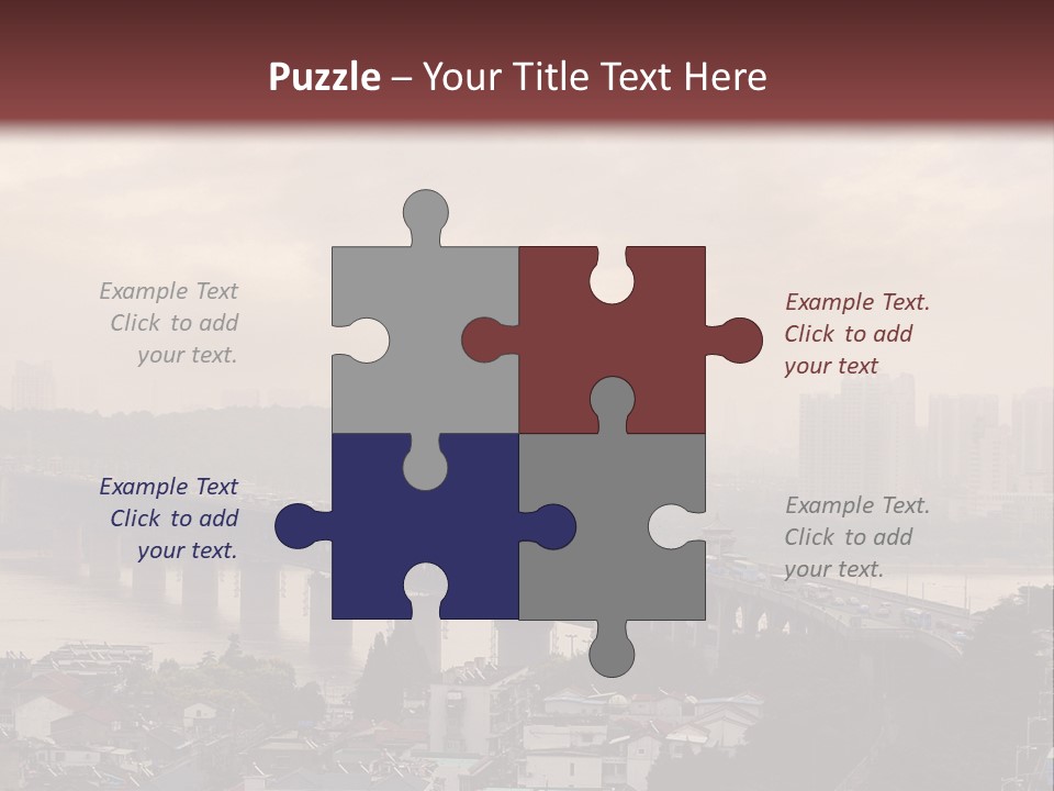 Downtown District Yangtze River Housing Development PowerPoint Template