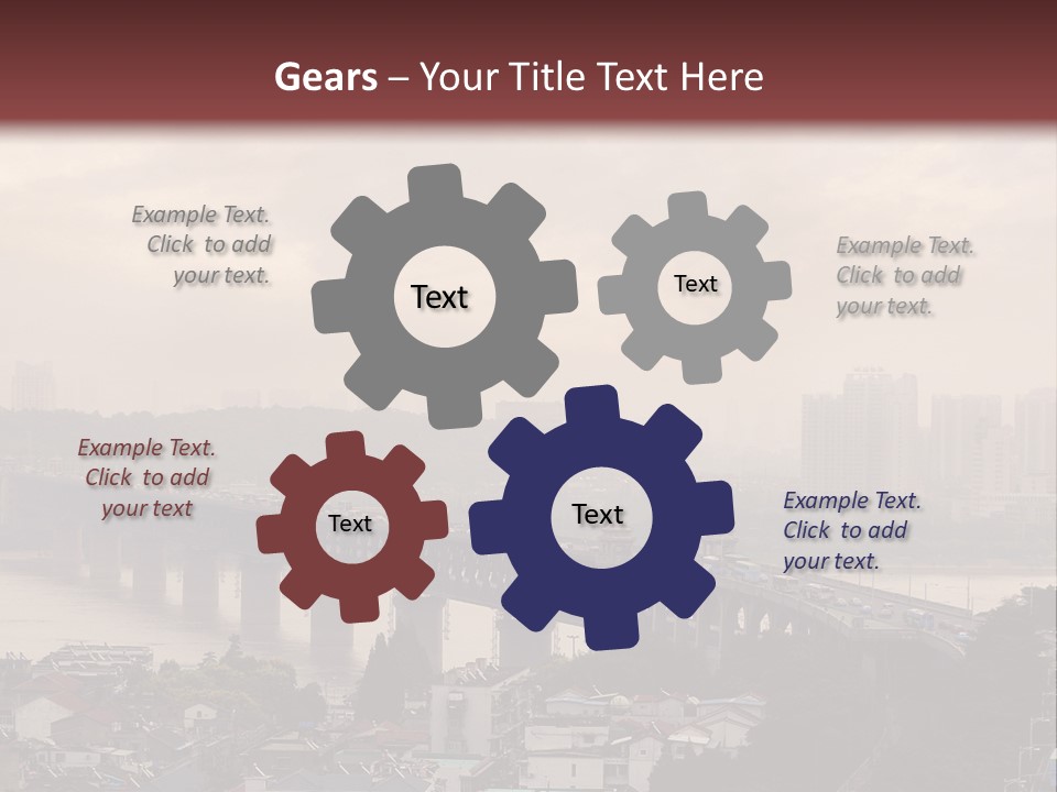 Downtown District Yangtze River Housing Development PowerPoint Template