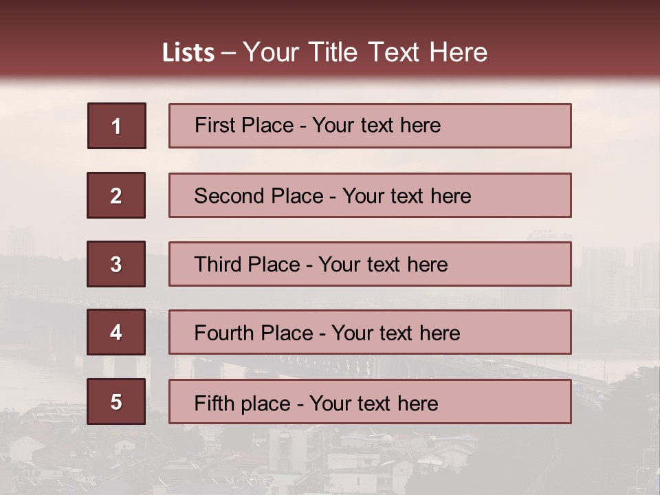 Downtown District Yangtze River Housing Development PowerPoint Template
