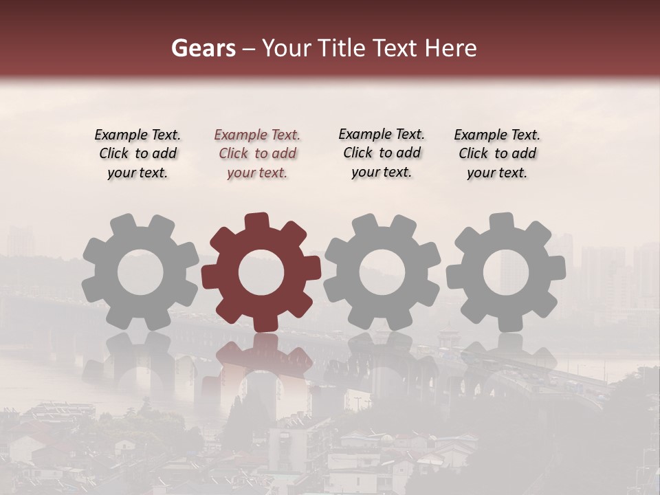 Downtown District Yangtze River Housing Development PowerPoint Template