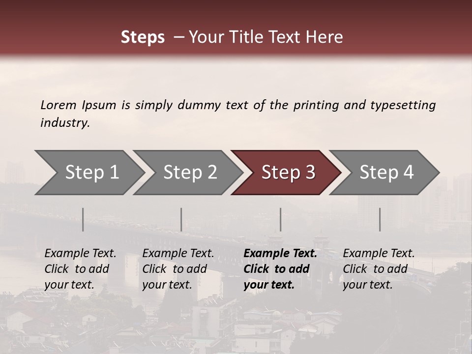 Downtown District Yangtze River Housing Development PowerPoint Template