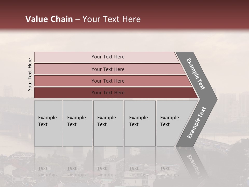 Downtown District Yangtze River Housing Development PowerPoint Template