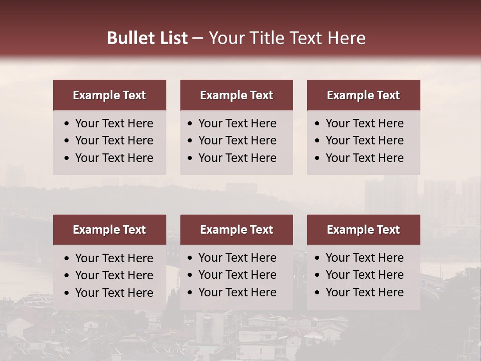 Downtown District Yangtze River Housing Development PowerPoint Template