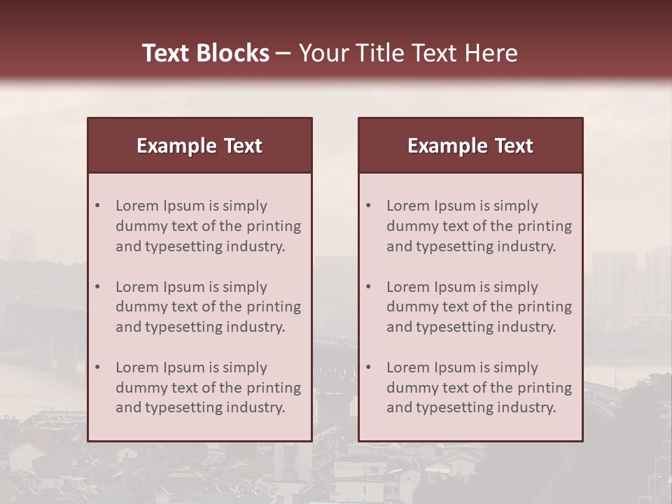Downtown District Yangtze River Housing Development PowerPoint Template