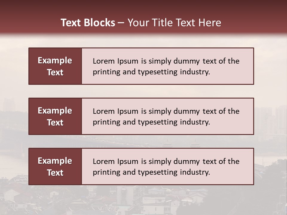 Downtown District Yangtze River Housing Development PowerPoint Template