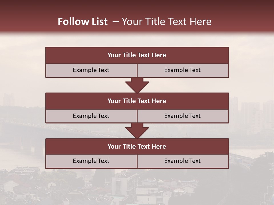 Downtown District Yangtze River Housing Development PowerPoint Template