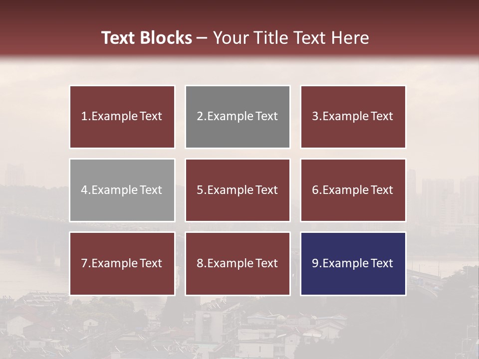Downtown District Yangtze River Housing Development PowerPoint Template