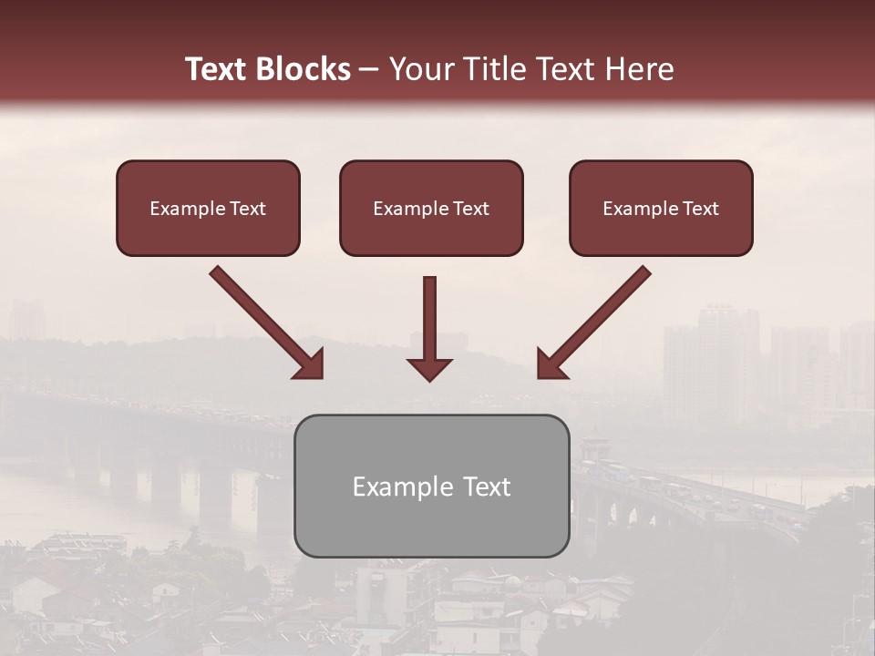 Downtown District Yangtze River Housing Development PowerPoint Template