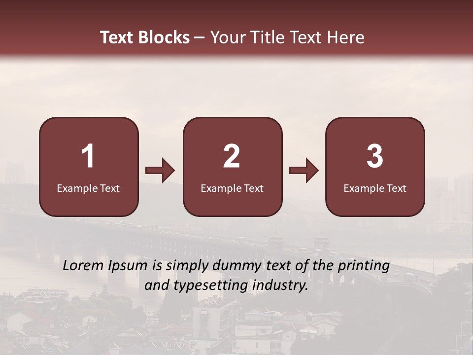 Downtown District Yangtze River Housing Development PowerPoint Template