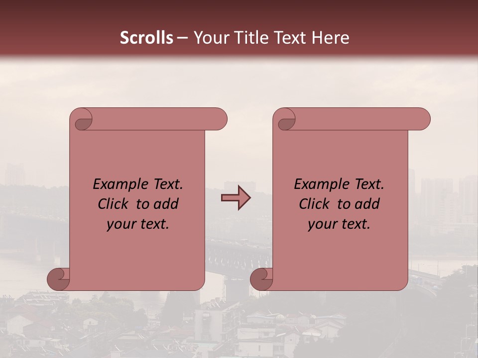 Downtown District Yangtze River Housing Development PowerPoint Template