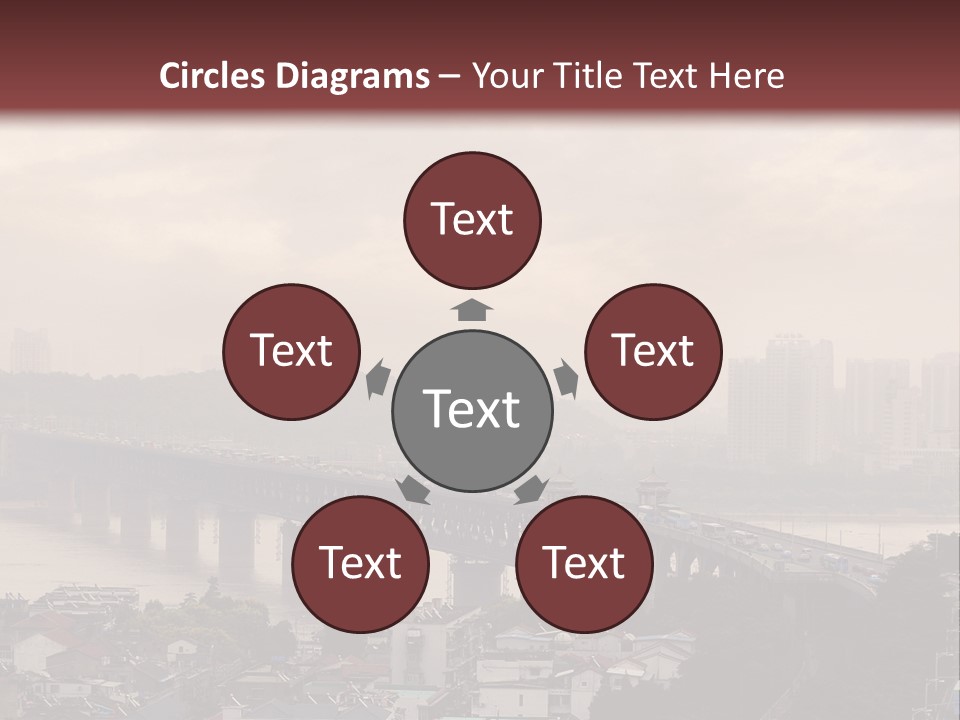 Downtown District Yangtze River Housing Development PowerPoint Template