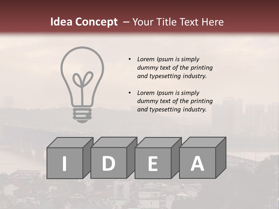 Downtown District Yangtze River Housing Development PowerPoint Template