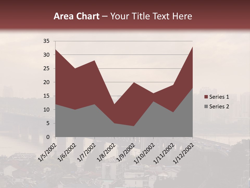 Downtown District Yangtze River Housing Development PowerPoint Template