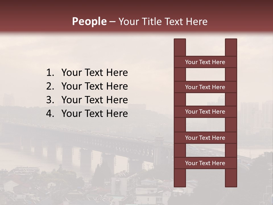 Downtown District Yangtze River Housing Development PowerPoint Template