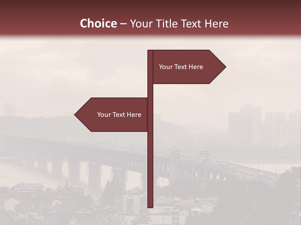 Downtown District Yangtze River Housing Development PowerPoint Template