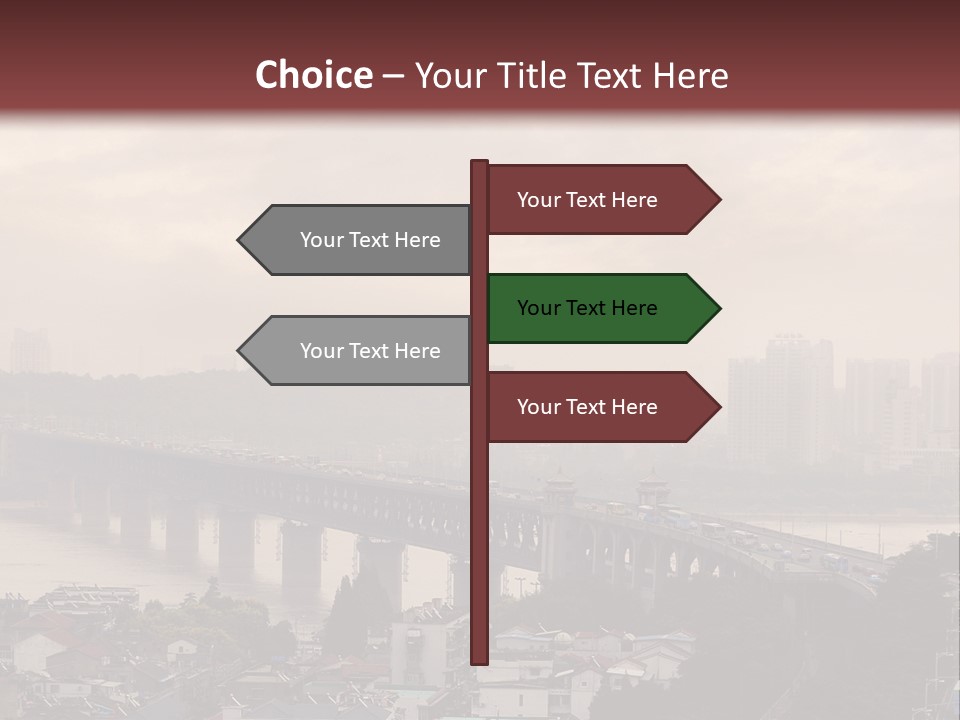 Downtown District Yangtze River Housing Development PowerPoint Template
