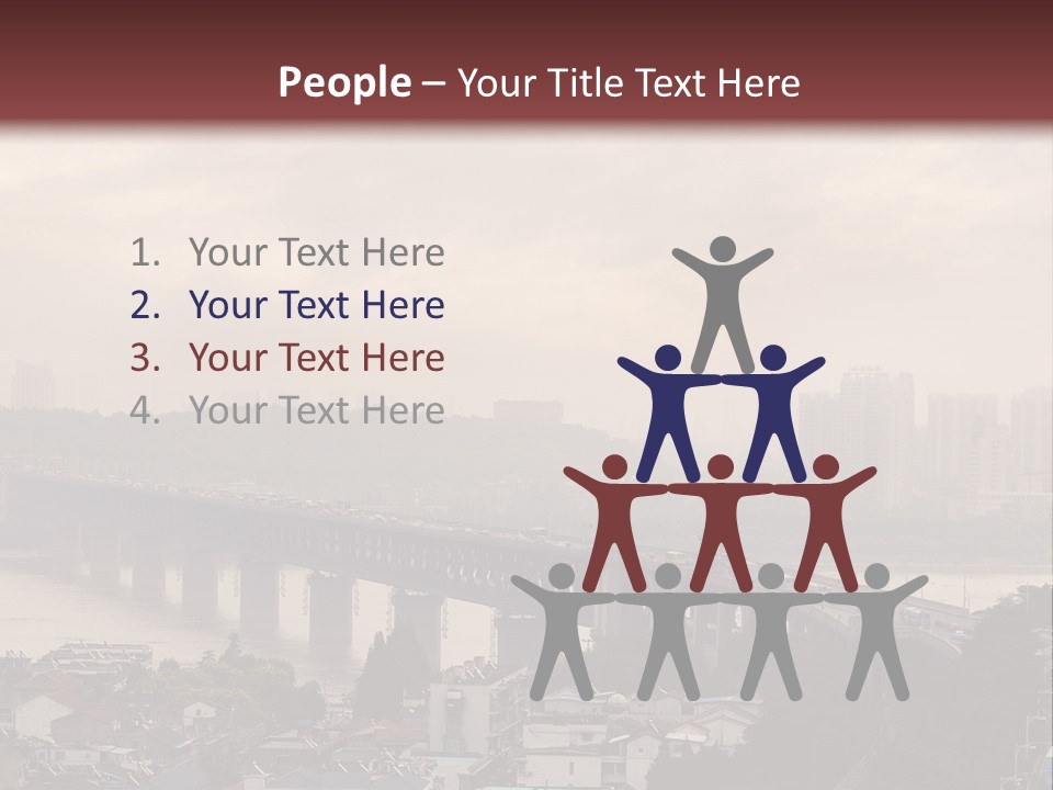 Downtown District Yangtze River Housing Development PowerPoint Template