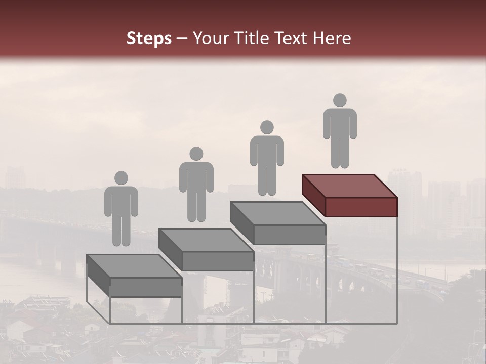 Downtown District Yangtze River Housing Development PowerPoint Template