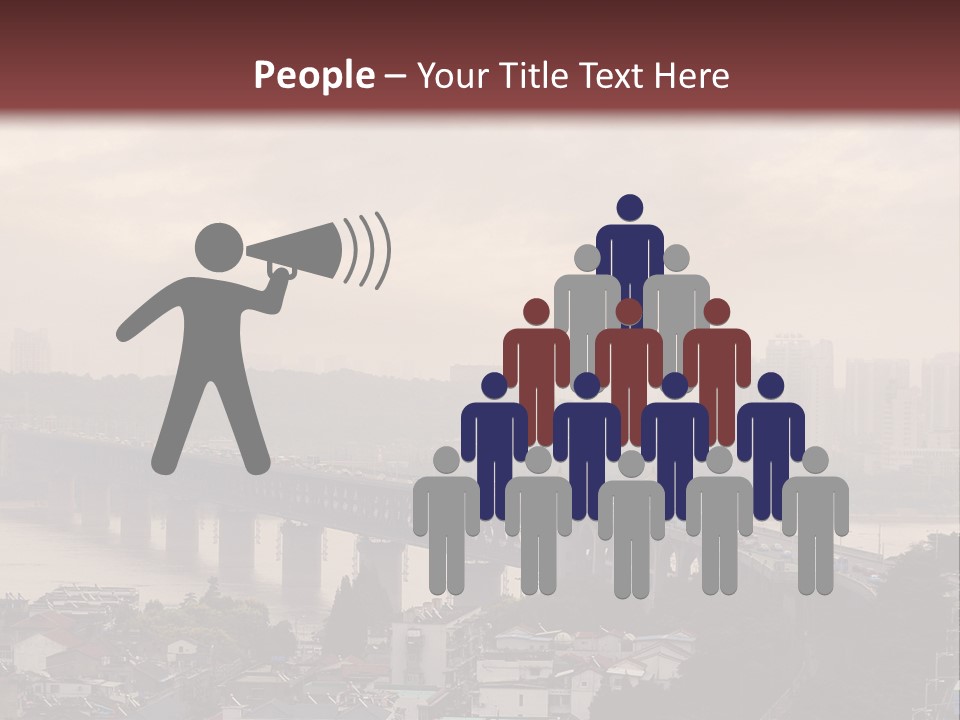 Downtown District Yangtze River Housing Development PowerPoint Template