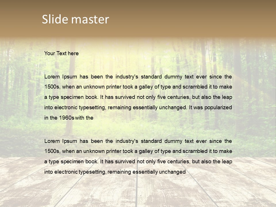 Nature Green Forest PowerPoint Template