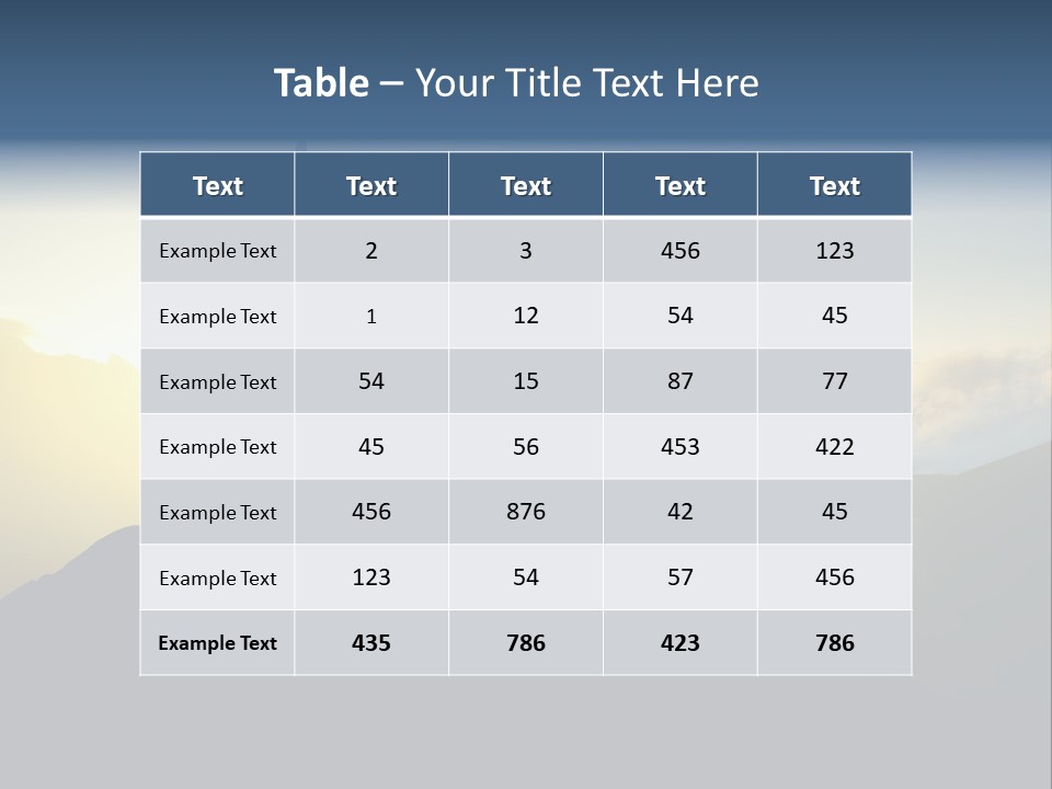 Nature High Blue PowerPoint Template