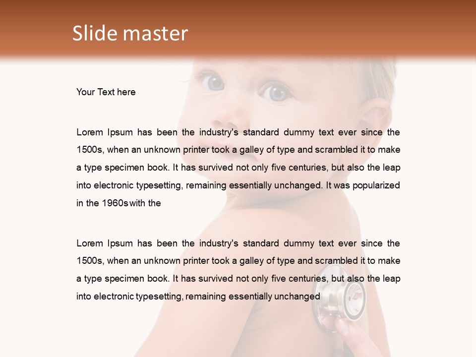 Occupation Hand Stethoscope PowerPoint Template