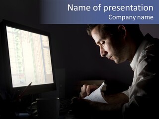 Night Account Late PowerPoint Template