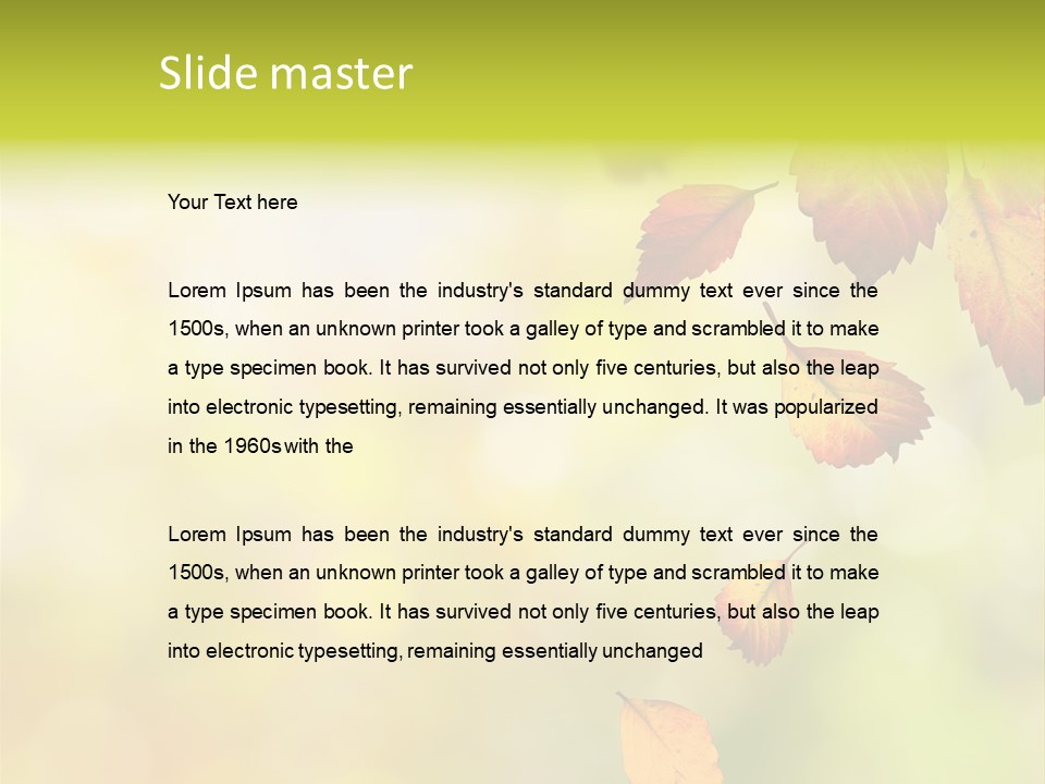 Pattern Fall Leaf PowerPoint Template