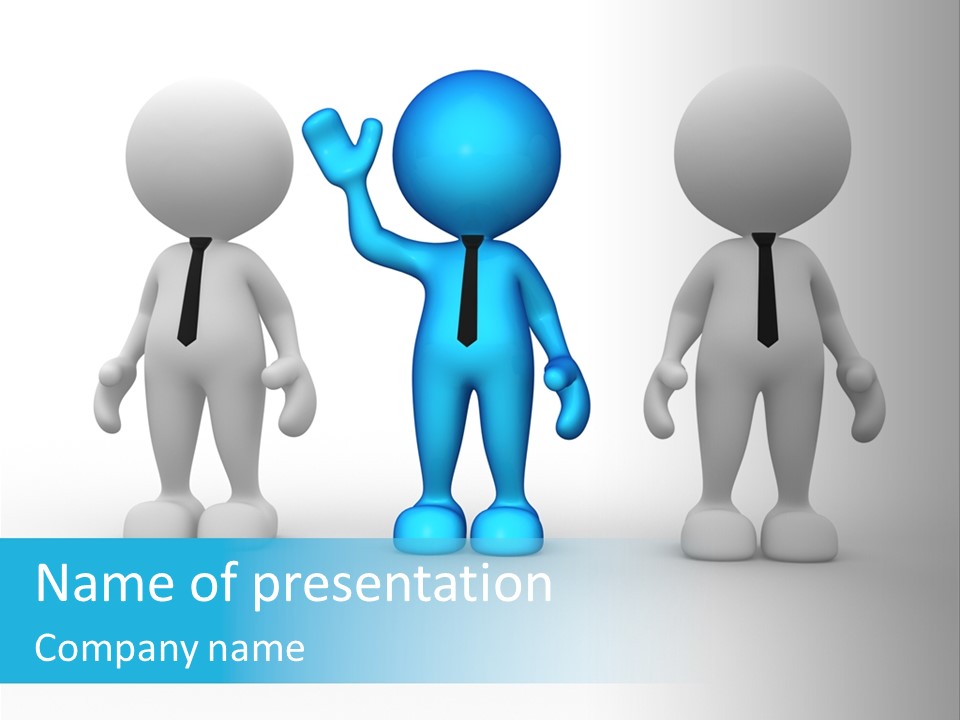 Businessman Chatting Person PowerPoint Template