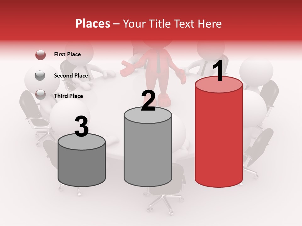 Chairs Puppets Person PowerPoint Template