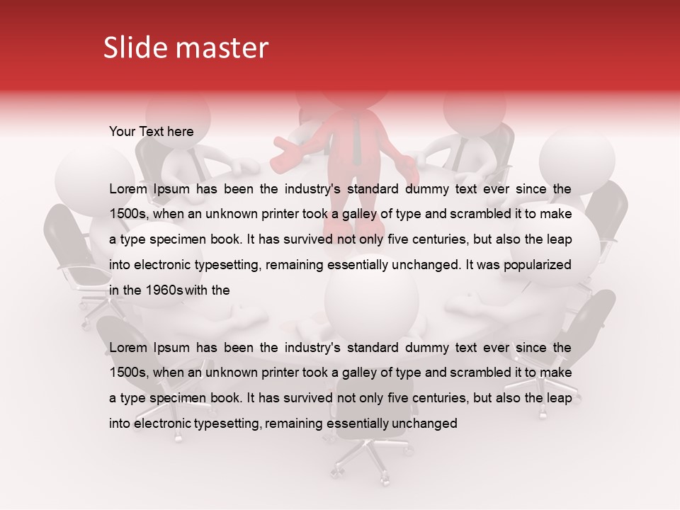 Chairs Puppets Person PowerPoint Template