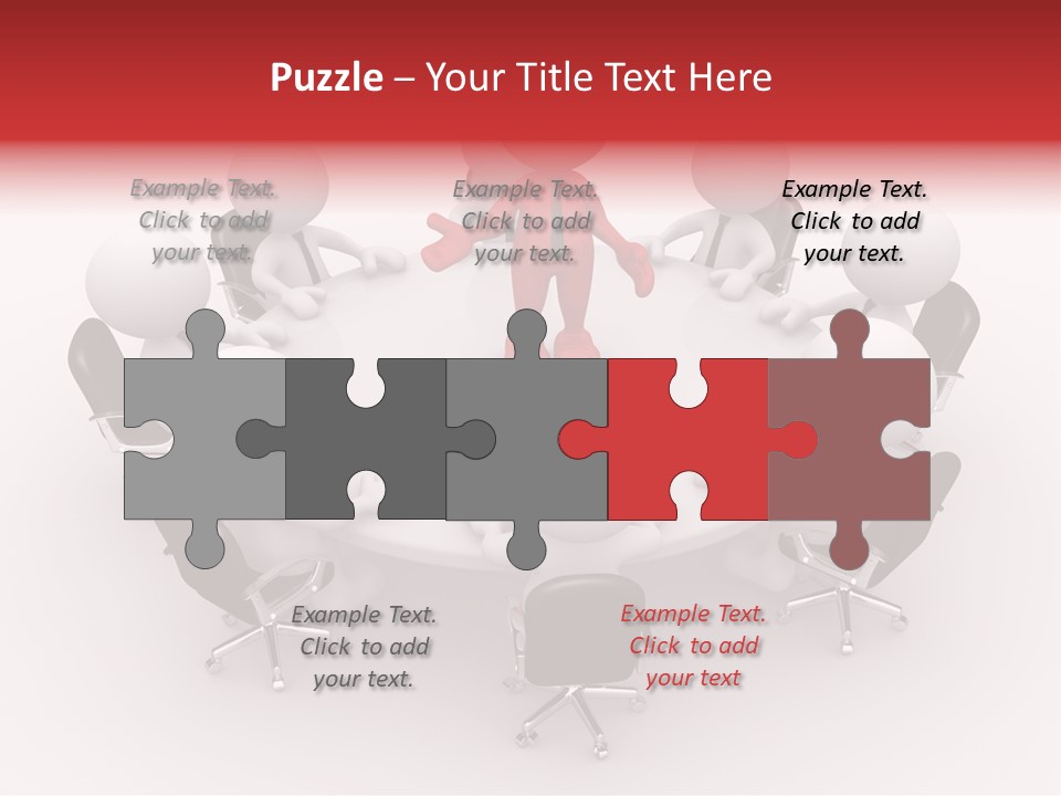 Chairs Puppets Person PowerPoint Template