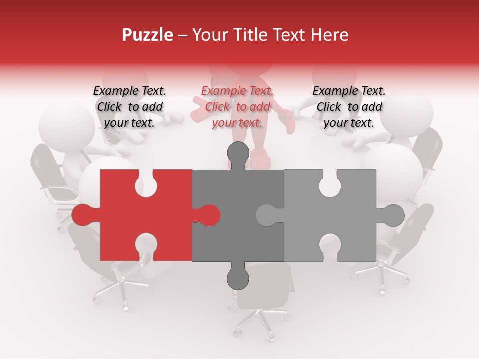 Chairs Puppets Person PowerPoint Template