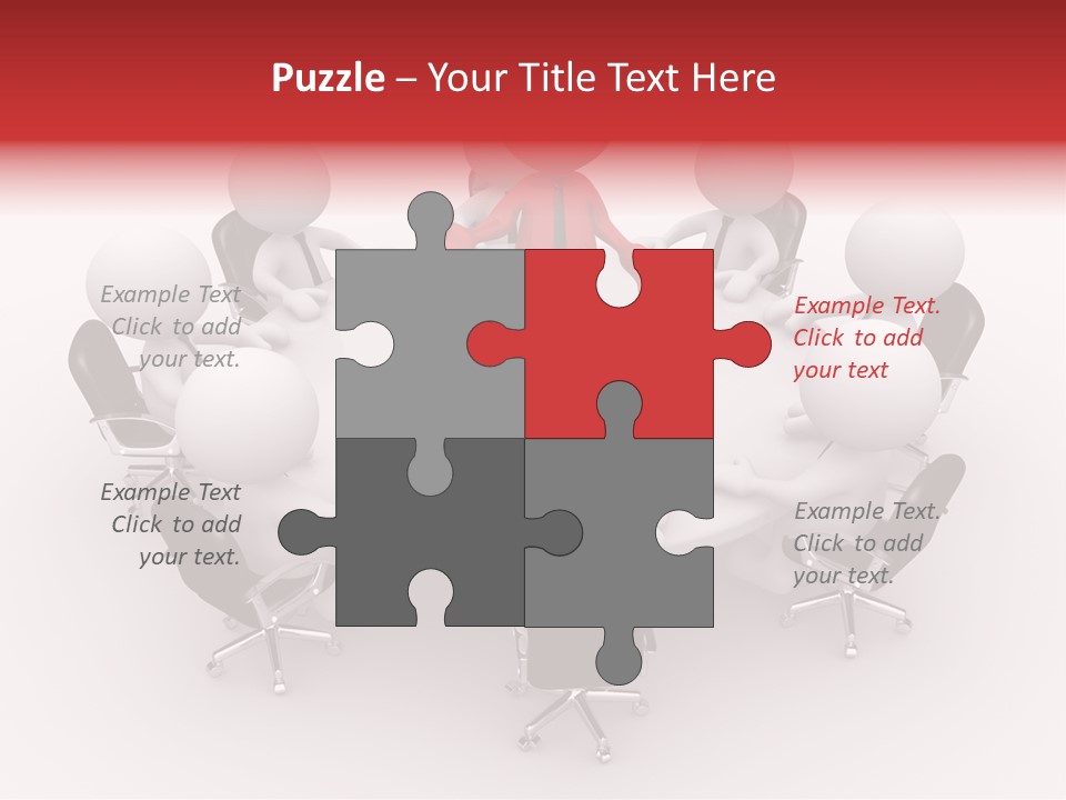 Chairs Puppets Person PowerPoint Template