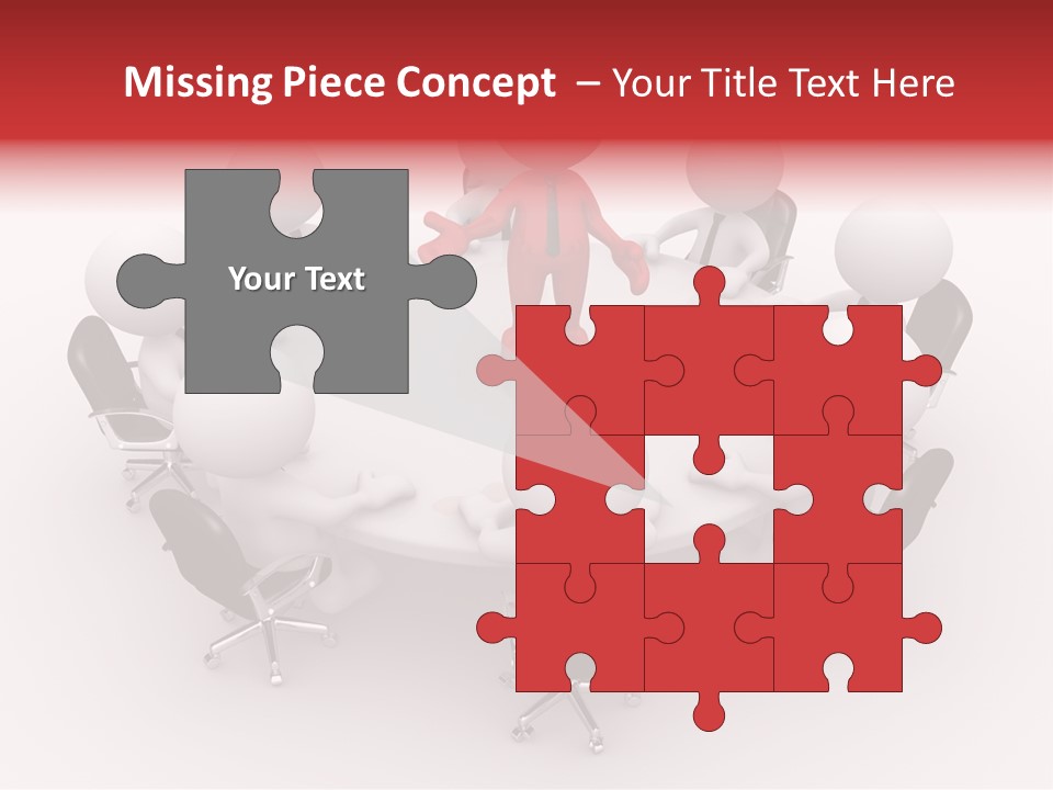 Chairs Puppets Person PowerPoint Template