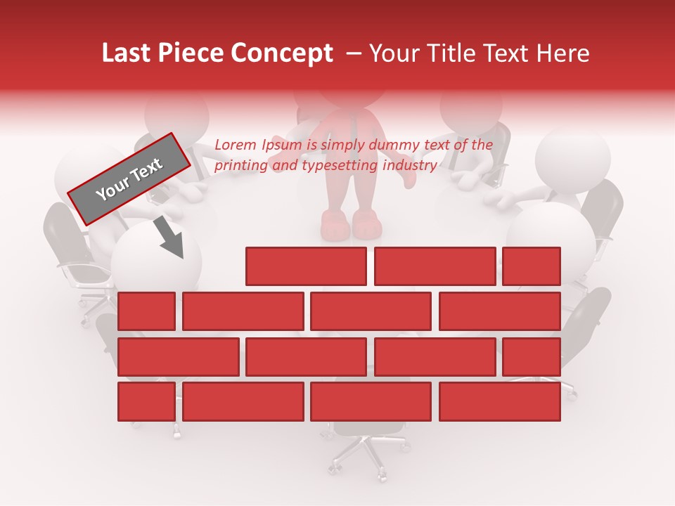 Chairs Puppets Person PowerPoint Template