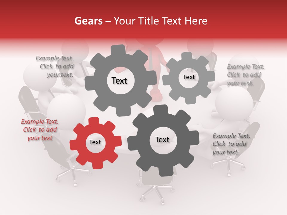 Chairs Puppets Person PowerPoint Template