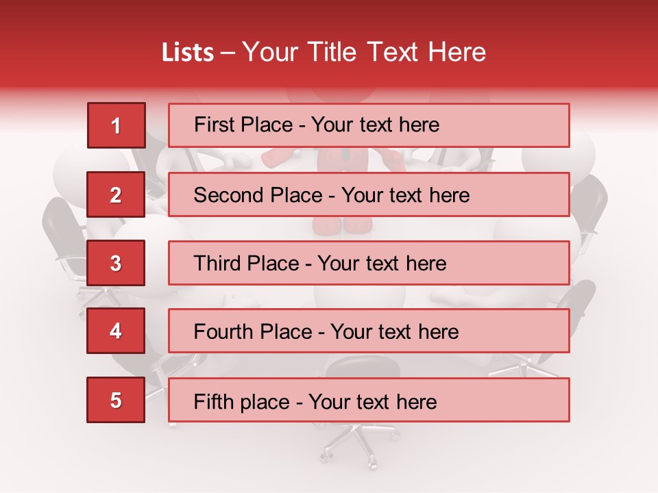 Chairs Puppets Person PowerPoint Template