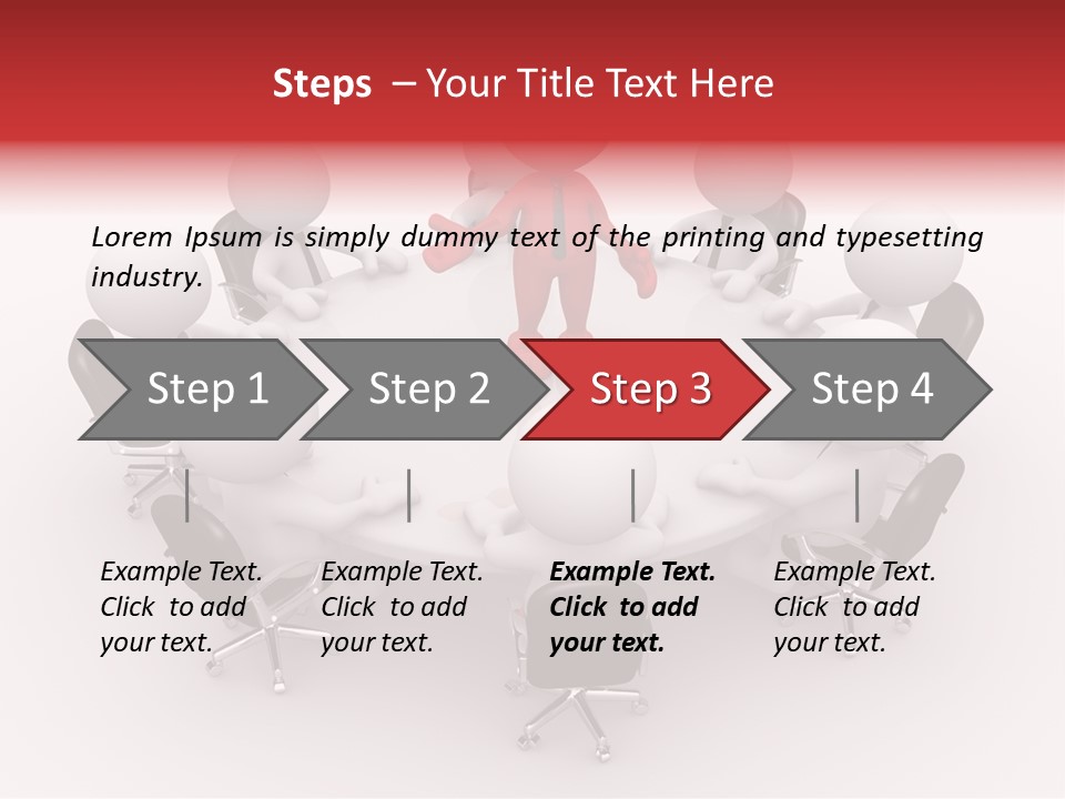 Chairs Puppets Person PowerPoint Template