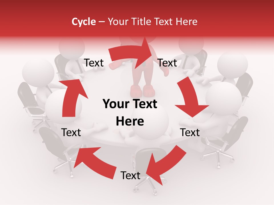 Chairs Puppets Person PowerPoint Template