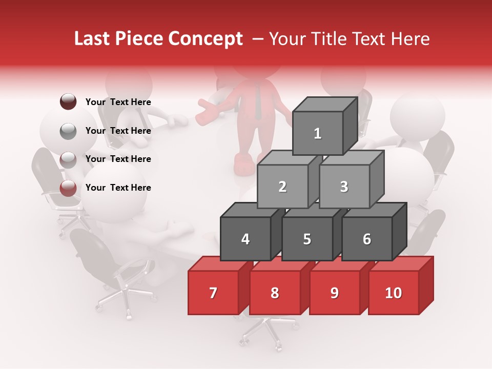 Chairs Puppets Person PowerPoint Template