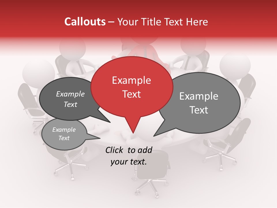 Chairs Puppets Person PowerPoint Template