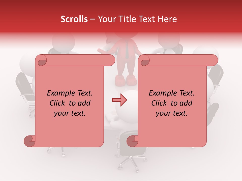 Chairs Puppets Person PowerPoint Template