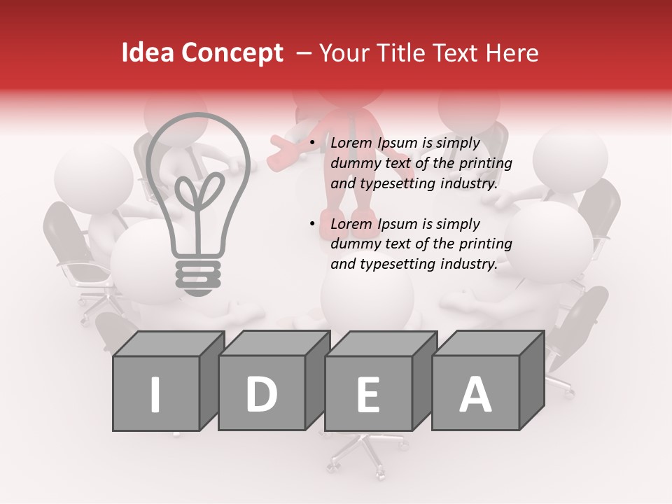 Chairs Puppets Person PowerPoint Template