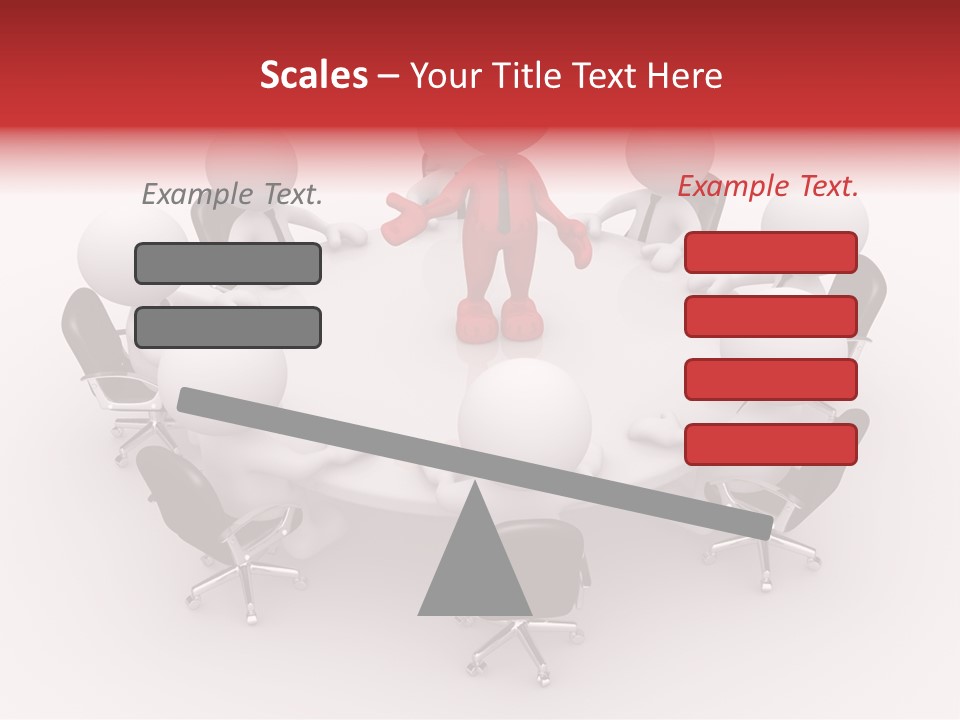 Chairs Puppets Person PowerPoint Template