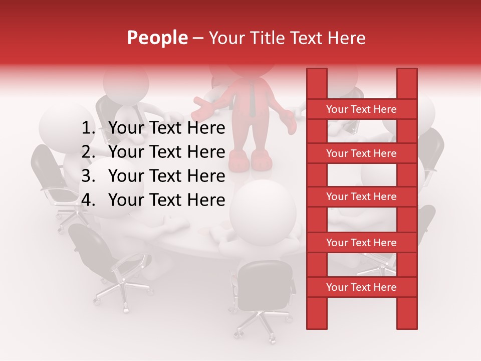 Chairs Puppets Person PowerPoint Template